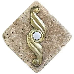 Curl Stone Doorbell in Pewter, Brass, ORB or Bronze - Image 2