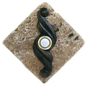 Curl Stone Doorbell in Pewter, Brass, ORB or Bronze - Image 3