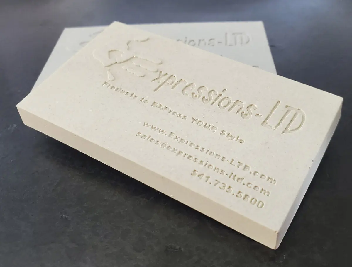 Custom Business Card Logo Mold - Make Concrete Samples - Image 2