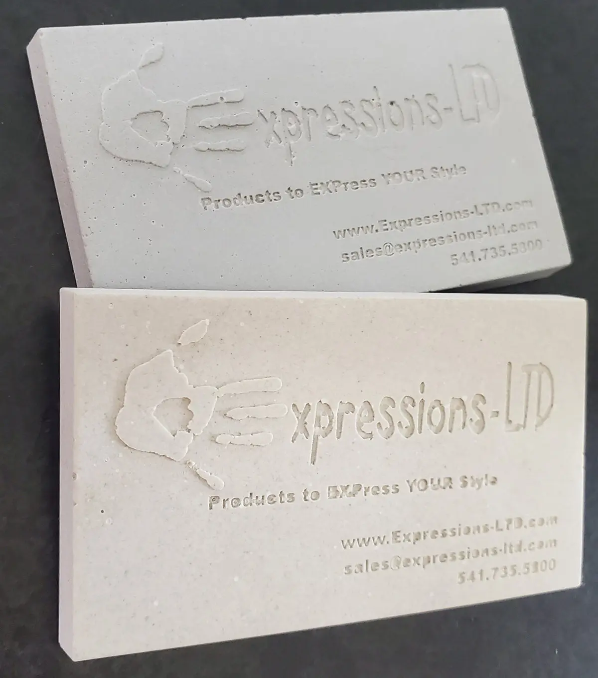 Custom Business Card Logo Mold - Make Concrete Samples - Image 3