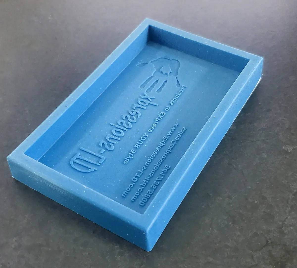 Custom Business Card Logo Mold - Make Concrete Samples - Image 4