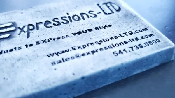 Custom Business Card Logo Mold - Make Concrete Samples - Image 8
