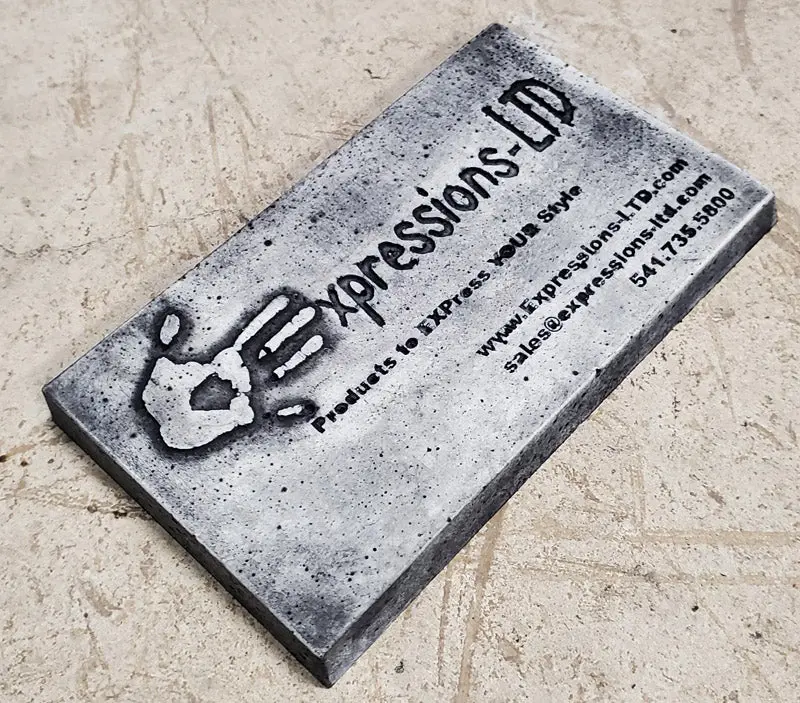 Custom Business Card Logo Mold - Make Concrete Samples - Image 9