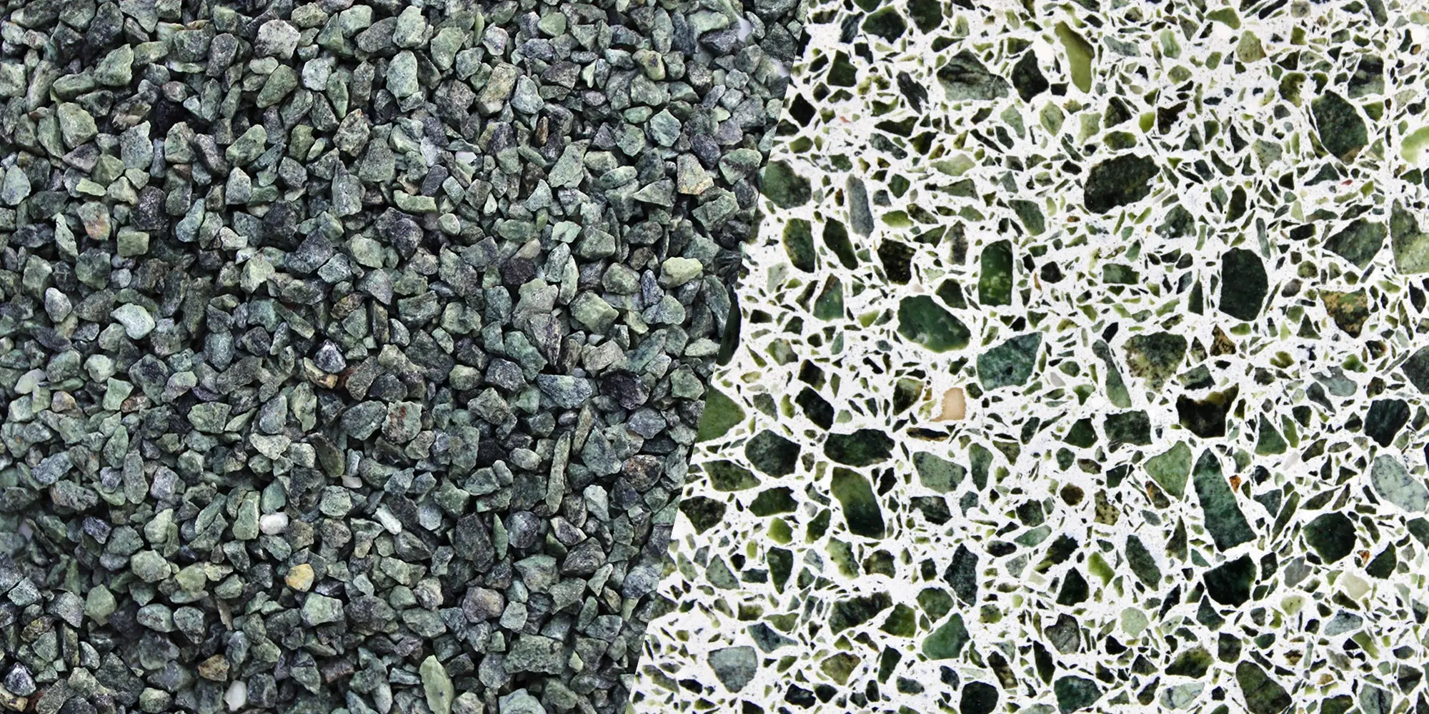 Decorative Crushed Aggregate for Concrete - Forest Green Marble