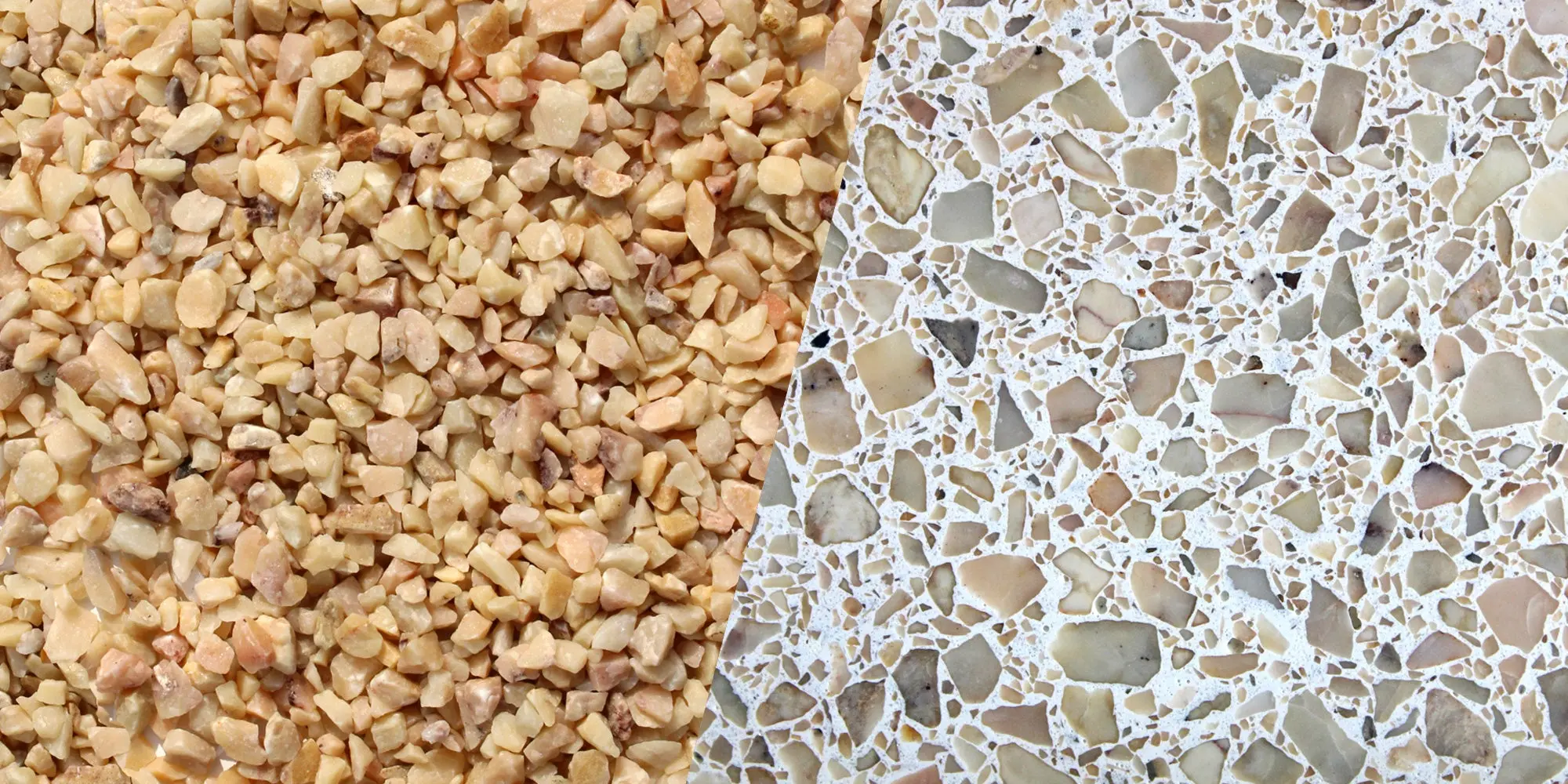 Decorative Crushed Aggregate for Concrete - Peppercorn Tan Marble