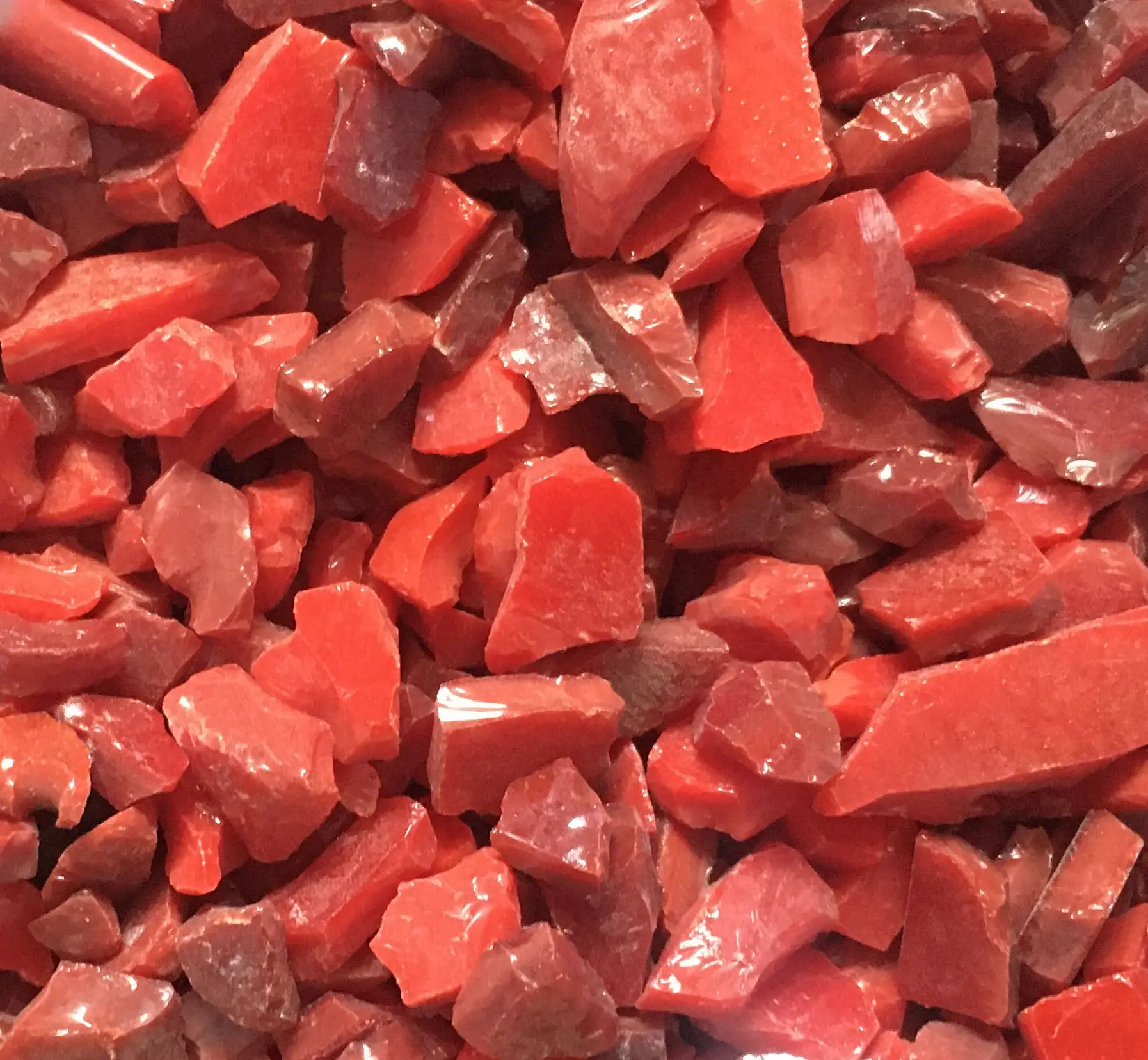 Decorative Crushed Aggregate for Concrete - Red Opal Glass - Image 2