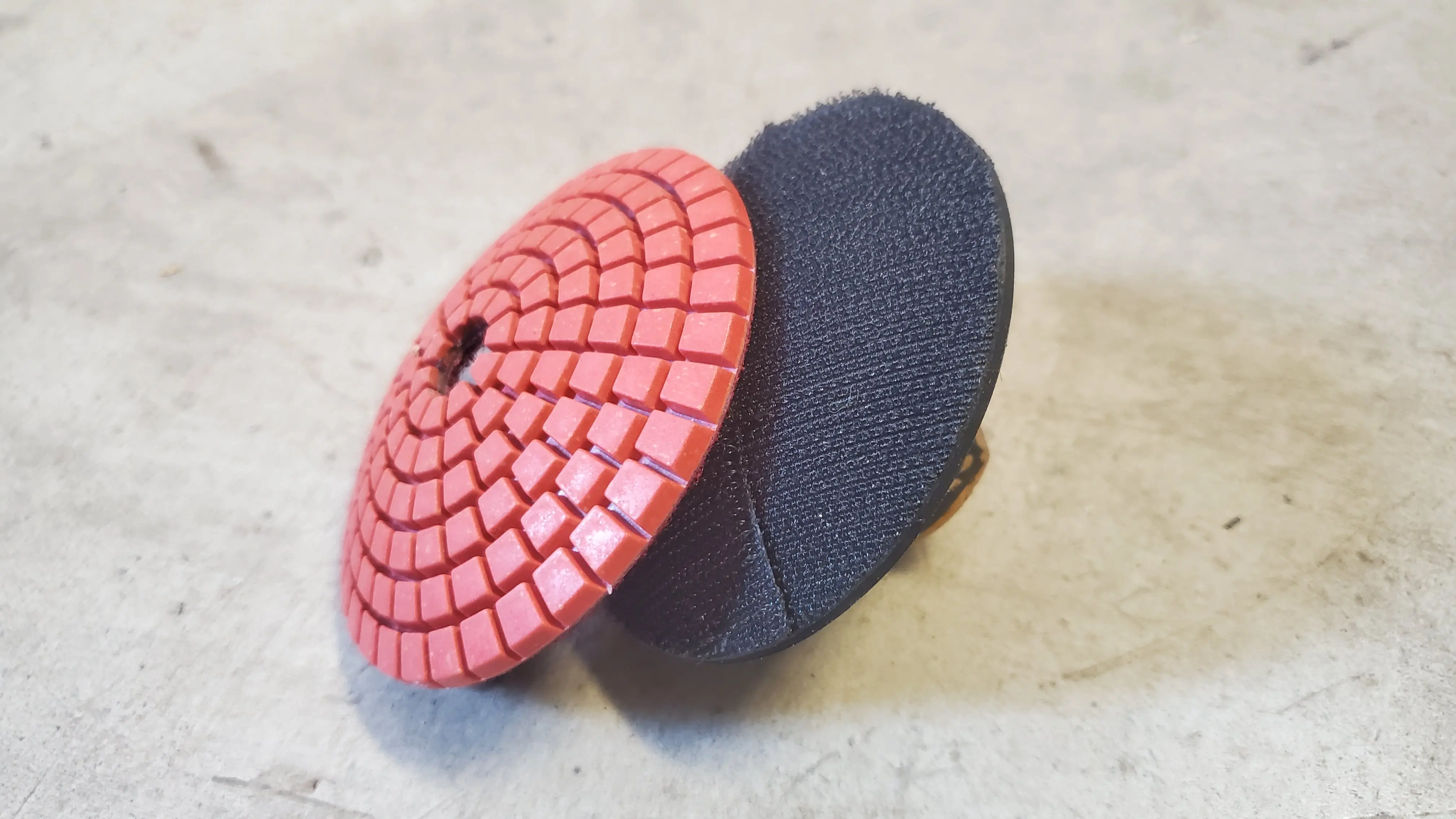 Diamond Polishing Curved Pads, EXPell 3" Convex Domed - Image 3