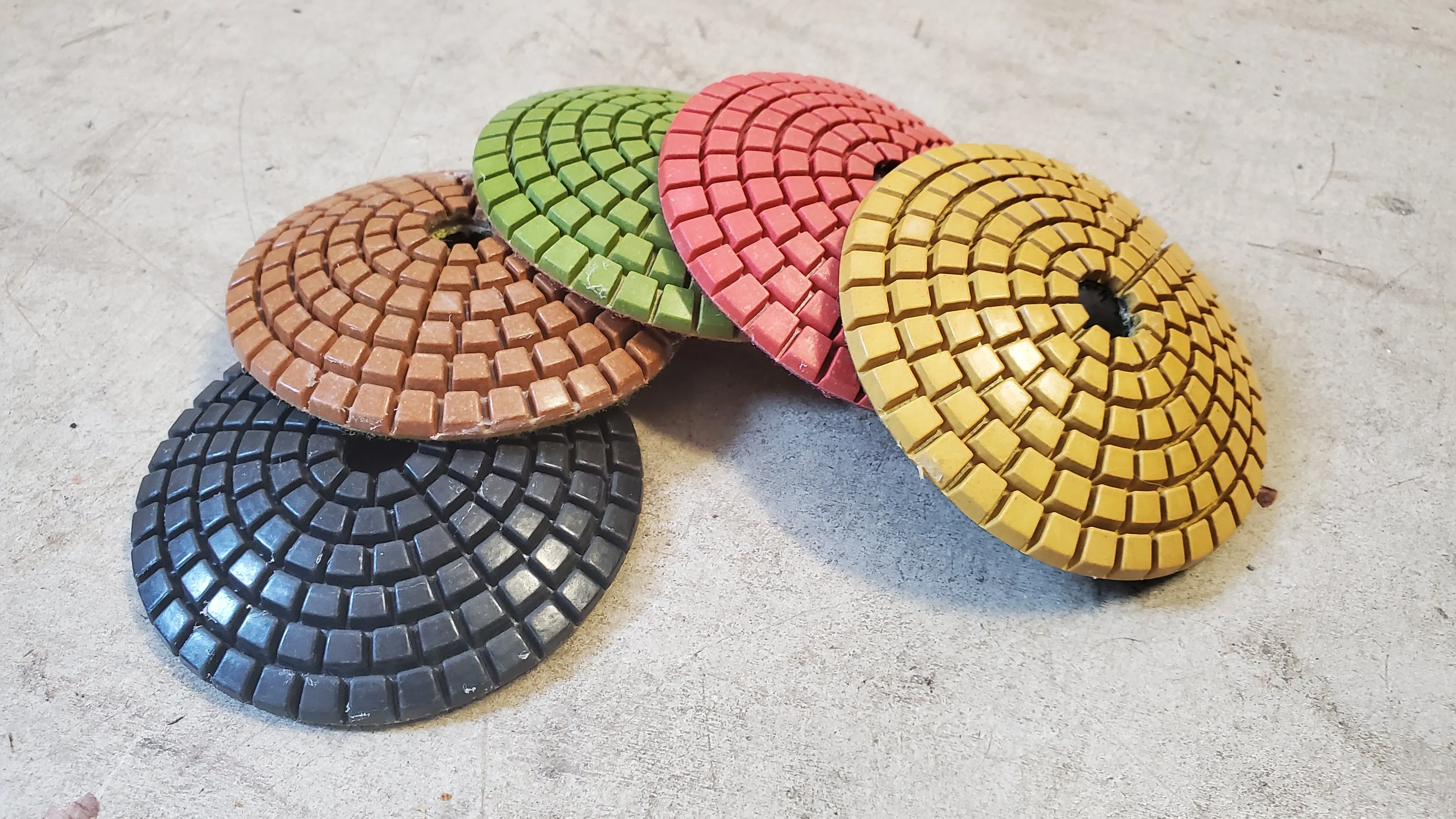 Diamond Polishing Curved Pads, EXPell 3" Convex Domed - Image 6