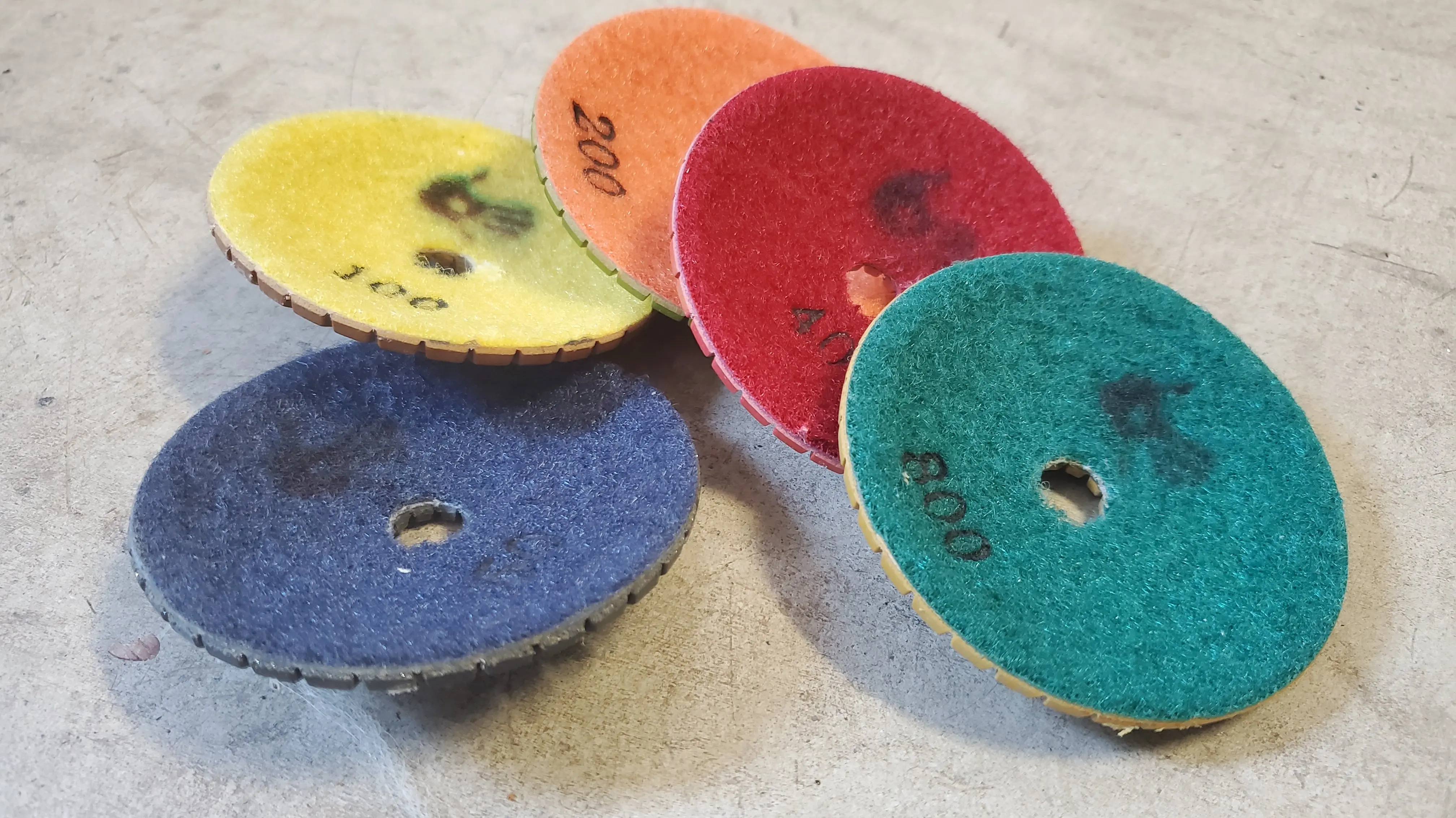 Diamond Polishing Curved Pads, EXPell 3" Convex Domed - Image 7