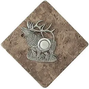 Elk Stone Doorbell Pewter Finish