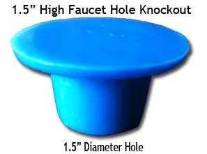 Faucet Hole Concrete Countertop Knockout- Reusable Rubber Plugs - Image 4