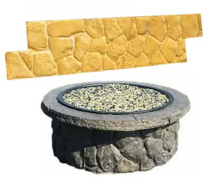 Firepit Concrete 3-Foot Diameter Molds - Boulder Random Rock