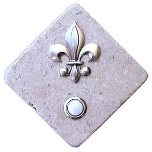 Fleur de Lis Stone Doorbell