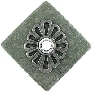 Flower Stone Doorbell in Pewter, Brass, ORB or Bronze - Image 3