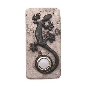 Gecko Accent with Doorbell Button on Stone - Image 2
