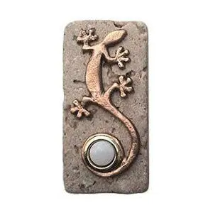 Gecko Accent with Doorbell Button on Stone - Image 4