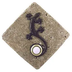 Gecko Accent with Doorbell Button on Stone - Image 6