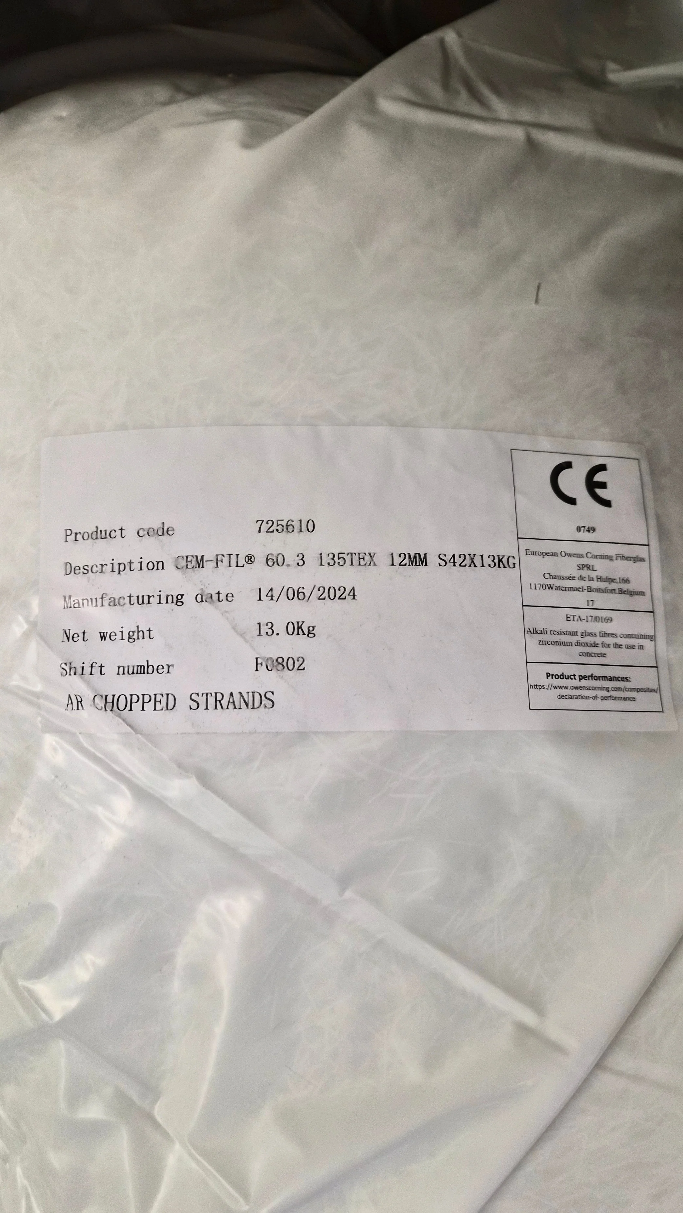 Chopped Fiberglass for Concrete and GFRC - AR Fibers 1/2" - 3/4" - Image 5