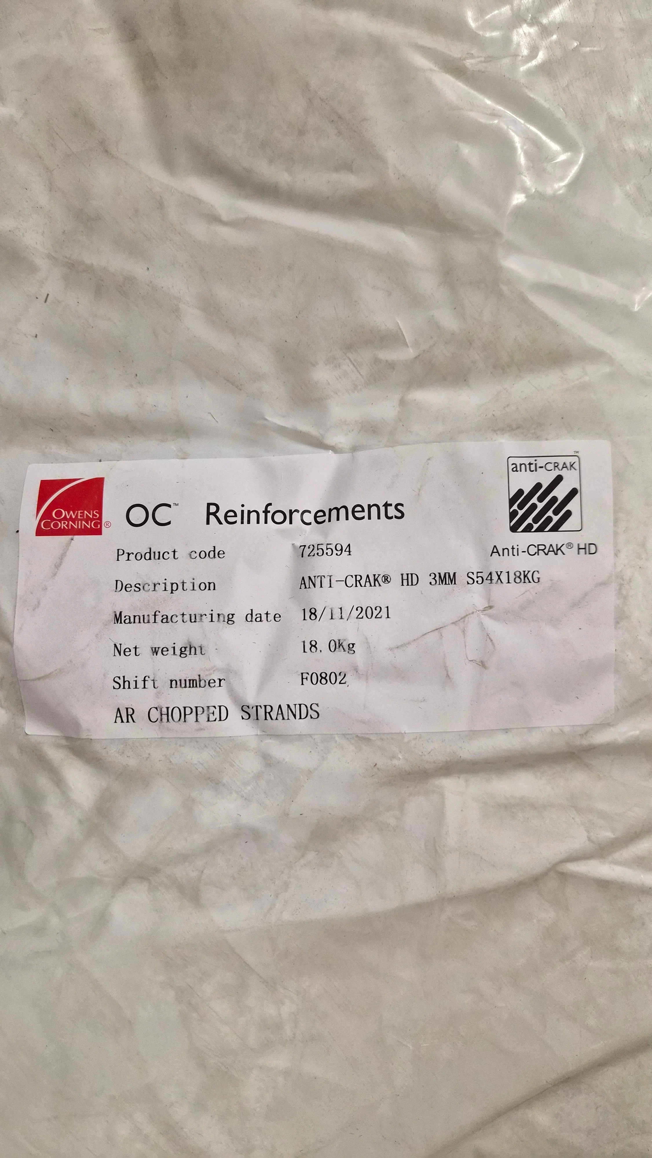 Glass Fiber Reinforcement - Chopped Fiber AR Anti-Crak® 3mm - Image 6