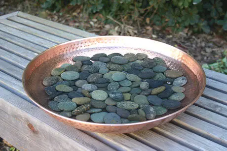 Hammered Shallow Basin Dish in Copper or Aluminum - Image 6