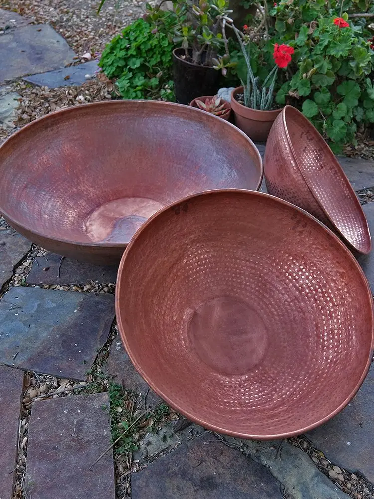Hand Hammered Pure Copper Basins - Image 4