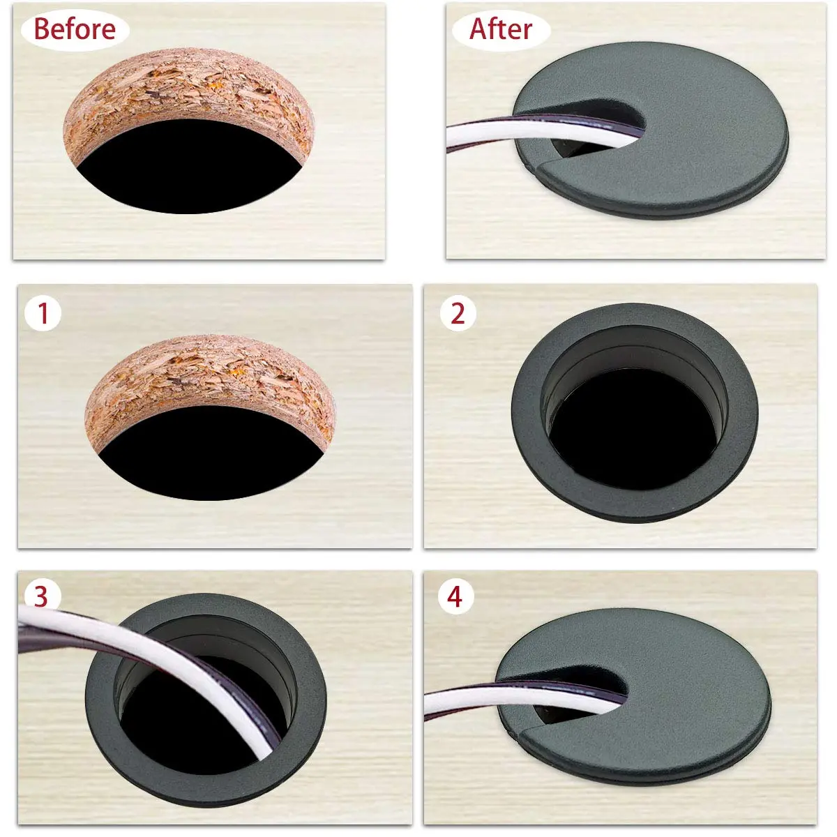 Countertop Hole Caps for Cables Cords - Image 3