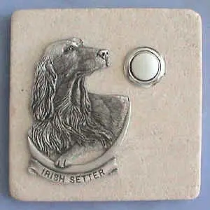 Irish Setter Dog Breed Stone Doorbell
