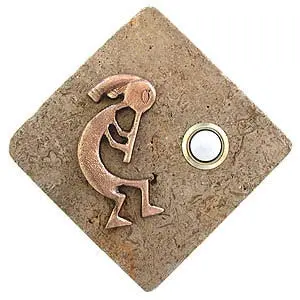 Kokopelli Stone Doorbell in Pewter, Brass, ORB or Bronze - Image 7