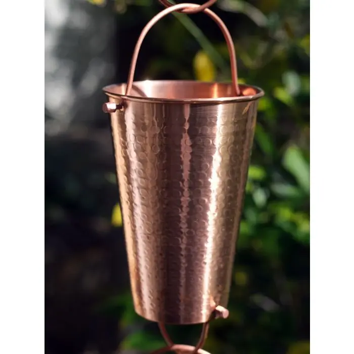 Large Copper Buckets Rain Chain - Image 3