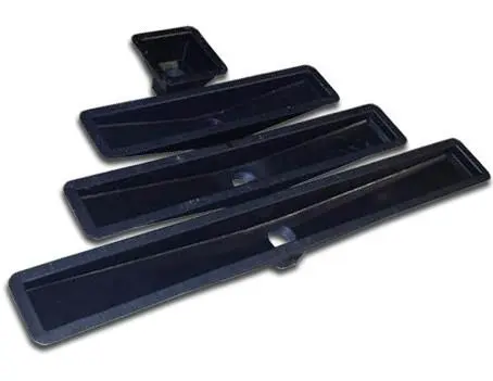 Linear Slot Drain Pan- Black ABS - CUSTOM MADE LENGTH - Image 3