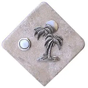 Palm Trees Stone Doorbell