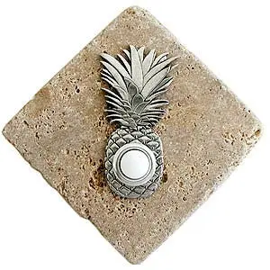 Pineapple Accent with Doorbell Button on Stone - Image 2