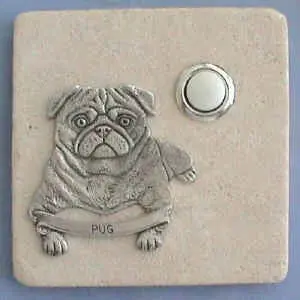 Pug Dog Breed Stone Doorbell