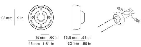 Spore Doorbells - R2 Small Round LED Doorbell Button - Image 3
