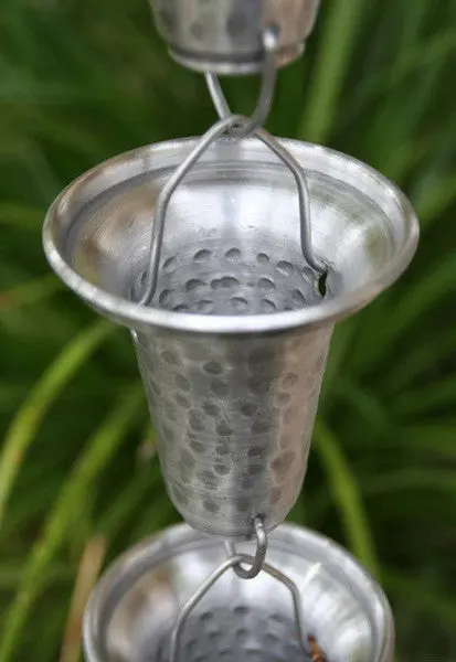Rain Chain Flared Cups - Aluminum - Image 2