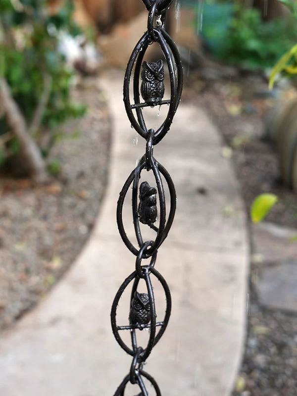 Rain Chain Aluminum Owls - Bronze powdercoat - Image 2