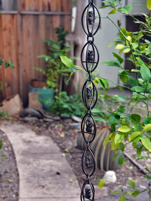 Rain Chain Aluminum Owls - Bronze powdercoat - Image 4