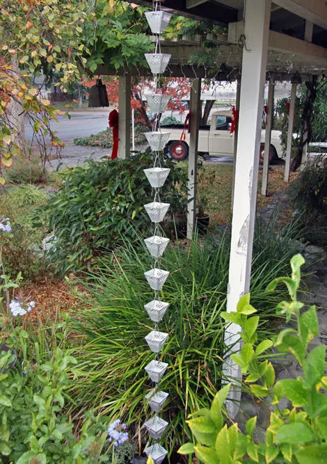 Rain Chain Aluminum Square Cups - Image 3