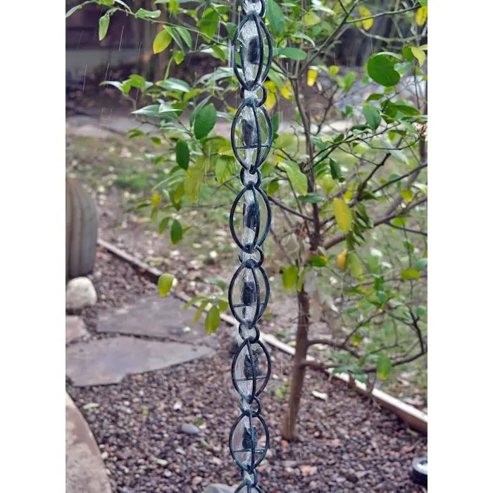 Rain Chain Aluminum Owls - Antique Patina - Image 3