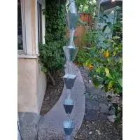 Rain Chain Tapered Square Cups, Aluminum - Image 3