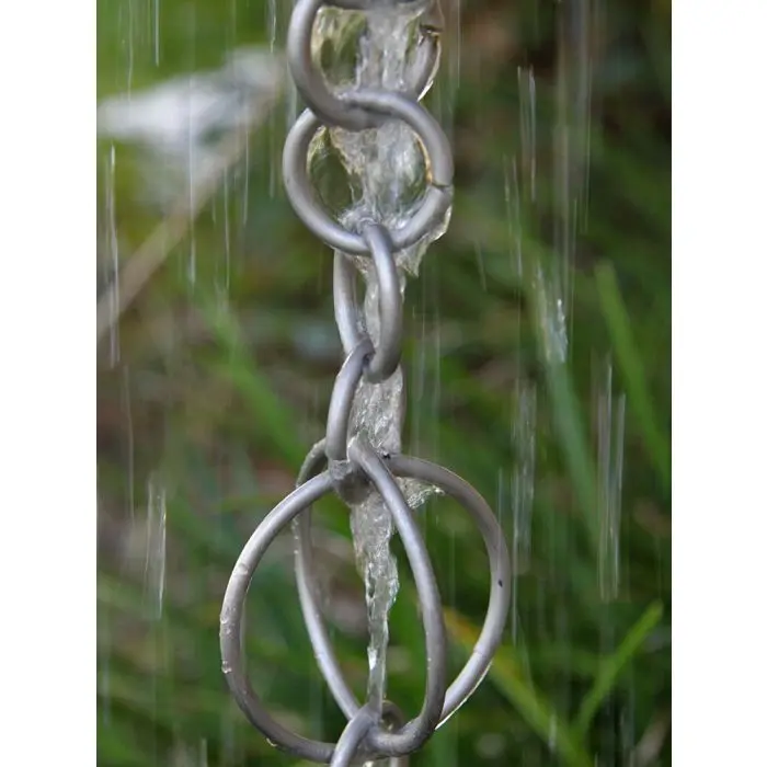 Rain Chain Circles- Stainless Steel - Image 3