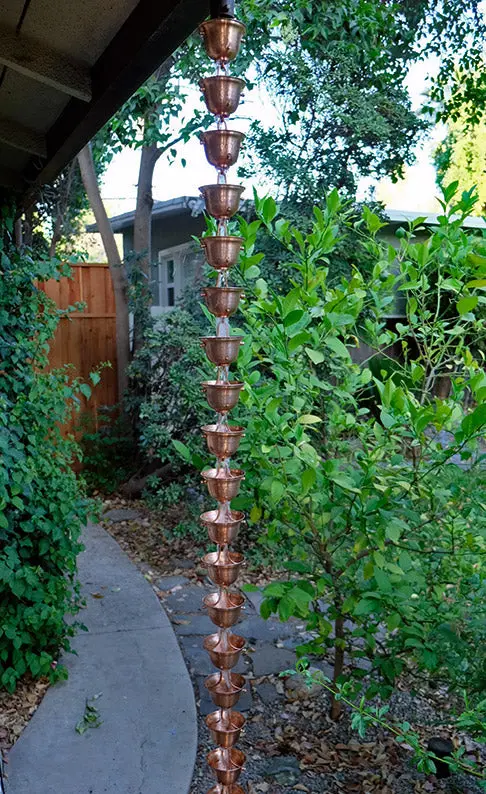 Rain Chain Copper Bell Cups - Image 3