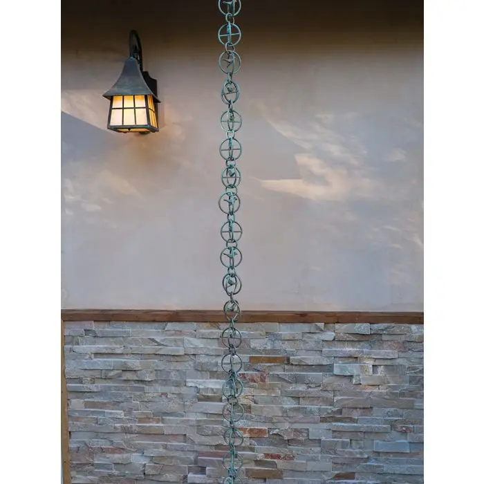 Rain Chain Copper Bird in a Cage- Patina - Image 3