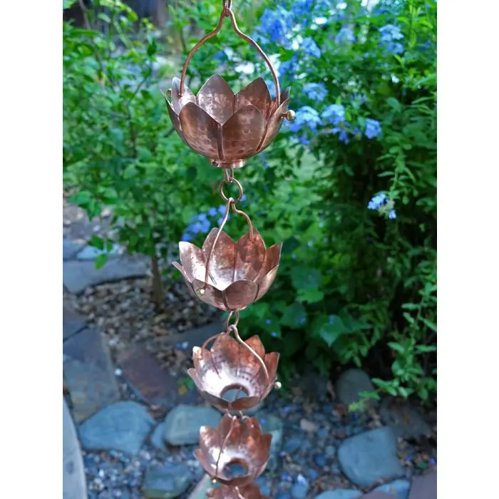 Rain Chain Copper Buddha's Cup - Image 2