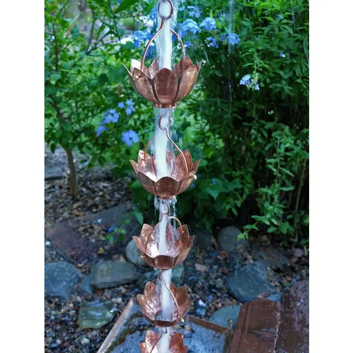 Rain Chain Copper Buddha's Cup - Image 3