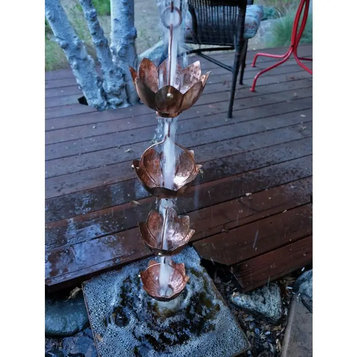 Rain Chain Copper Buddha's Cup - Image 4