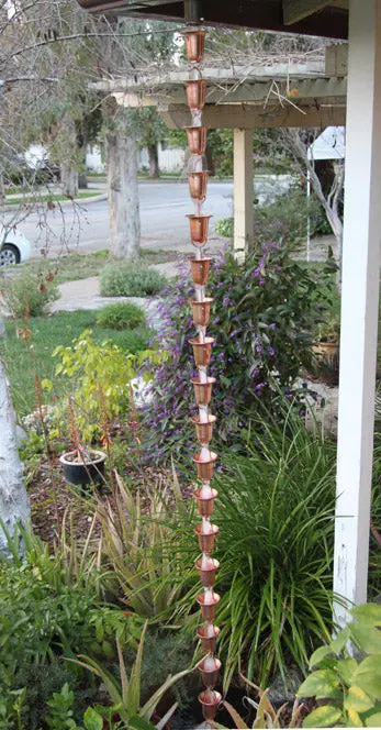 Rain Chain Flared Cup in Copper - Image 3