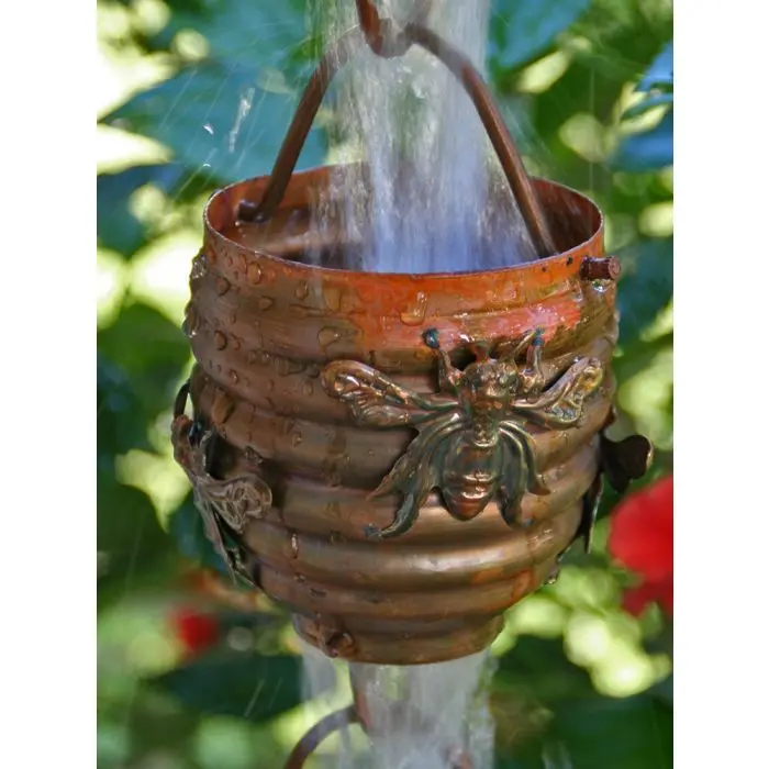 Rain Chain Copper Honey Bees - Image 4