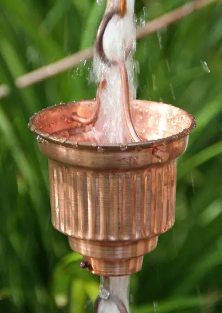 Rain Chain Naoki Cup in Copper - Image 2