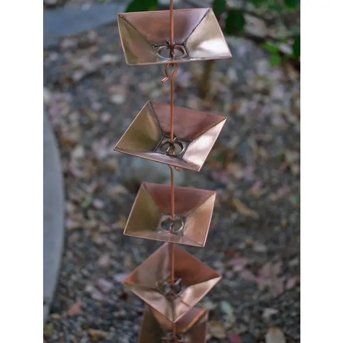Rain Chain Copper Pagoda Cups - Image 4